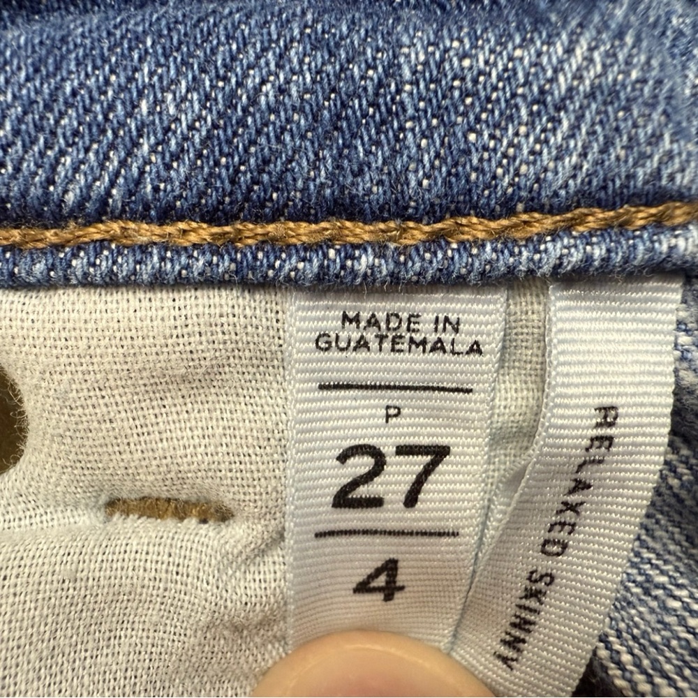 LOFT Relaxed Skinny Jeans Women's Size 27/4P Medium Wash Stretch - Picture 6 of 10